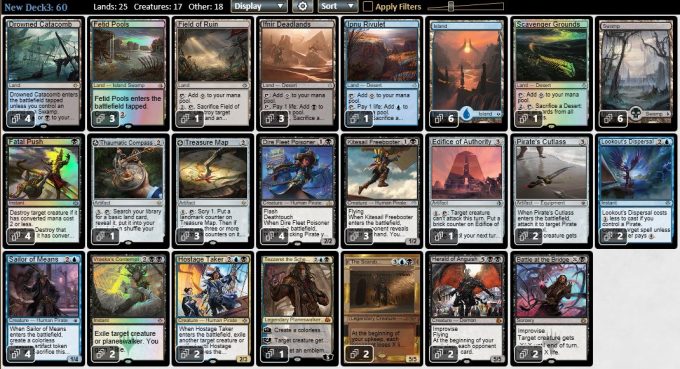 スタンダード：青黒アーティファクト海賊】財力ある船乗り4積の海賊