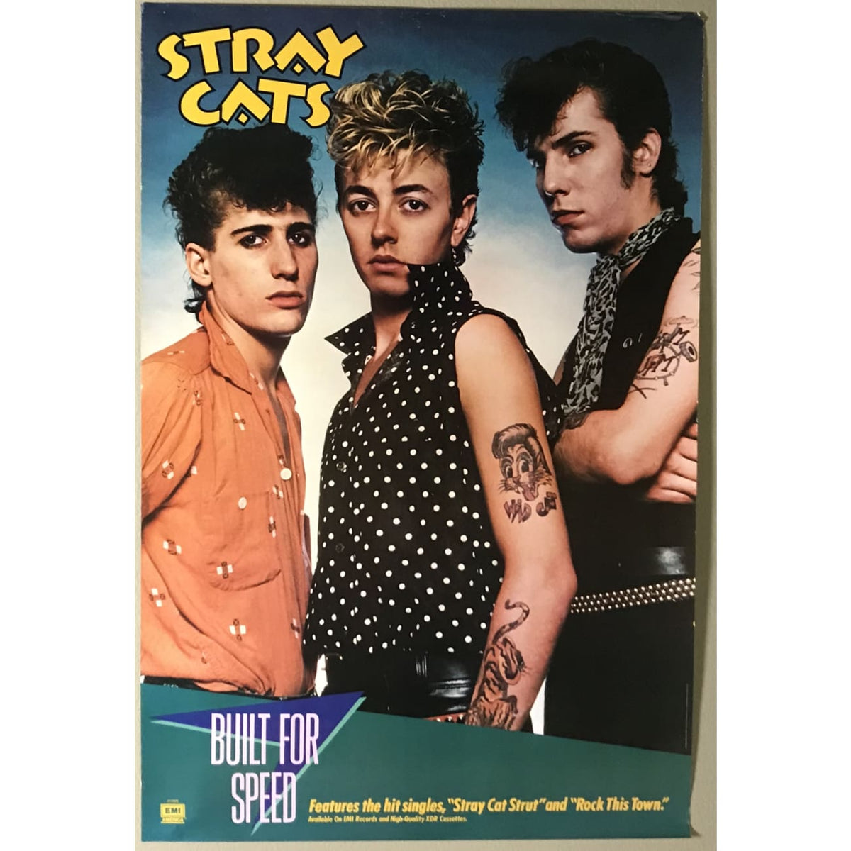 Stray Cats Built For Speed 1983 Promo Poster – MusicGoldmine.com