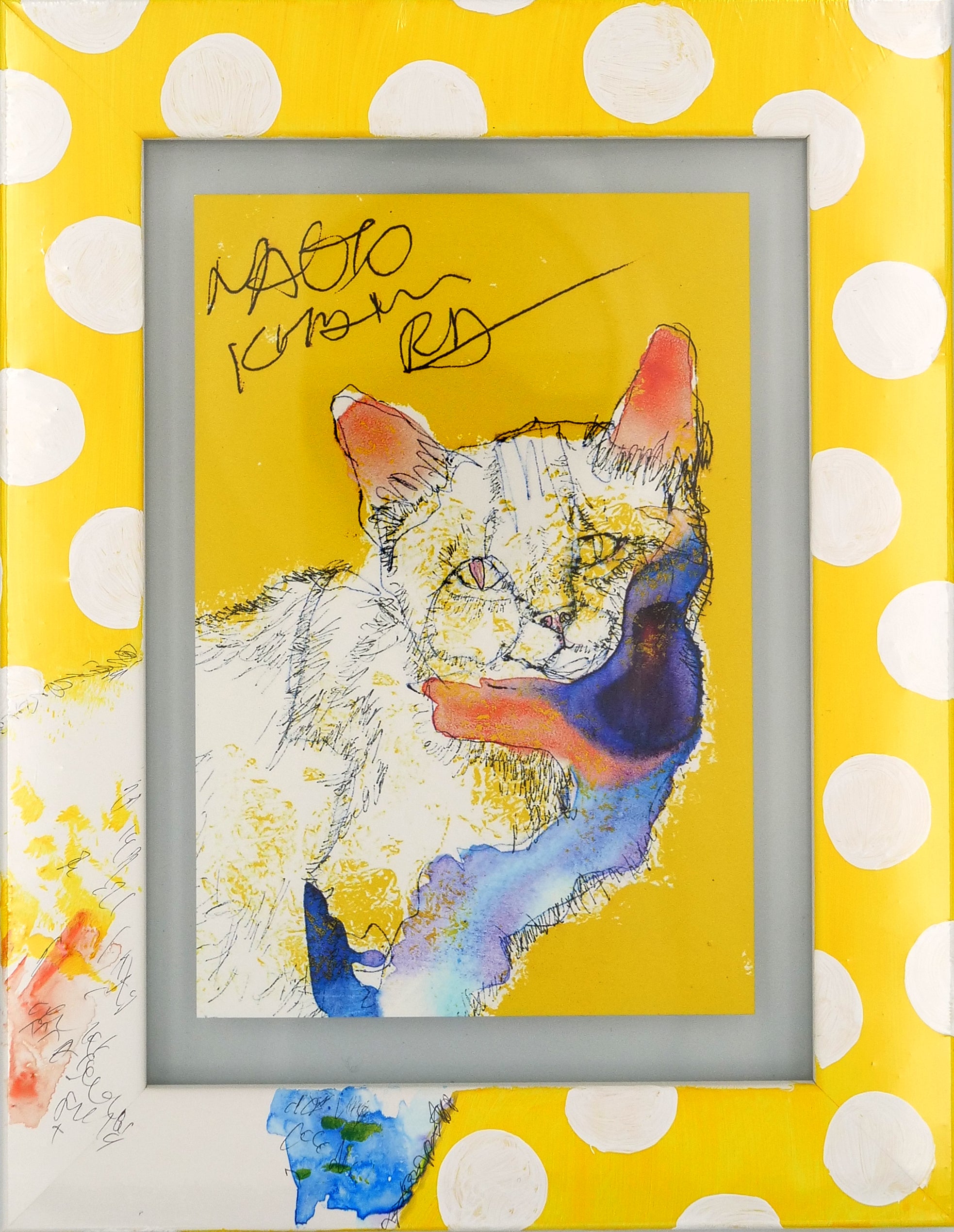 北村直登】オリジナルペイントフレーム｜26665｜色が滲む猫6 – MSQUARE