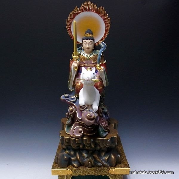 仏教美術 仏像 木彫 【豊川荼枳尼天】厨子 彩色 荼枳尼天 仏像