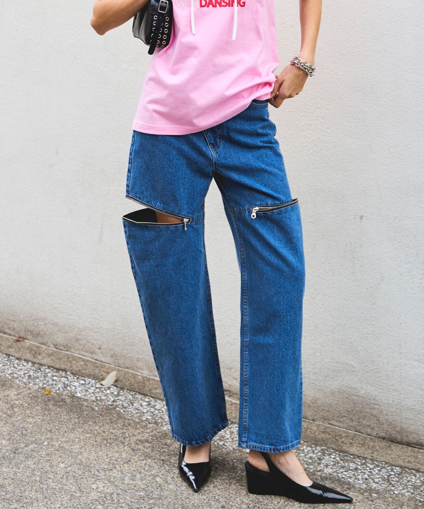 Side Slash Denim Pants