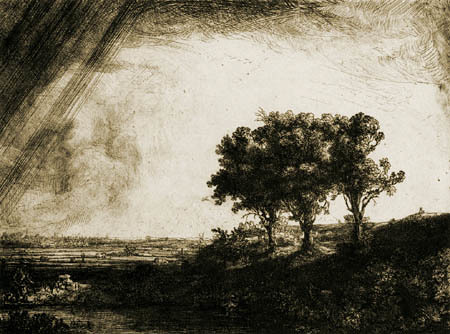 Amand Durand による復刻 レンブラント・ファン・レイン「3本の木