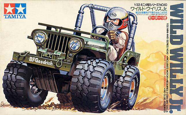 タミヤ ミニ四駆 「ワイルドウイリスJr」 完成品 ジオラマ仕立て 泥道