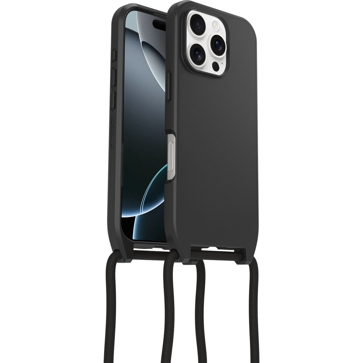 iPhone 16 Proケース React Necklace ブラック – MiraiSell Selection