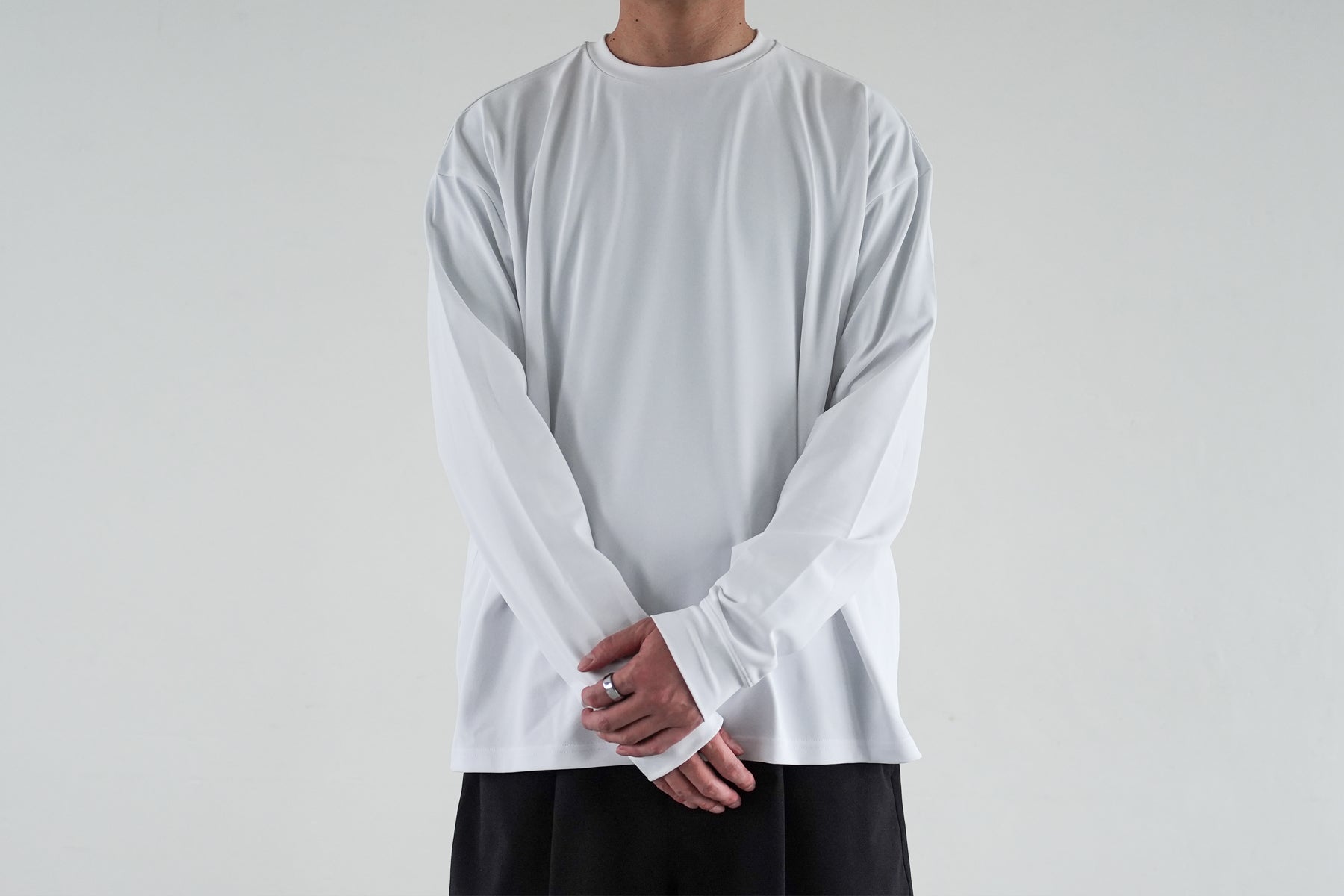 MOON-TECH® OVERSIZE TEE LS / White