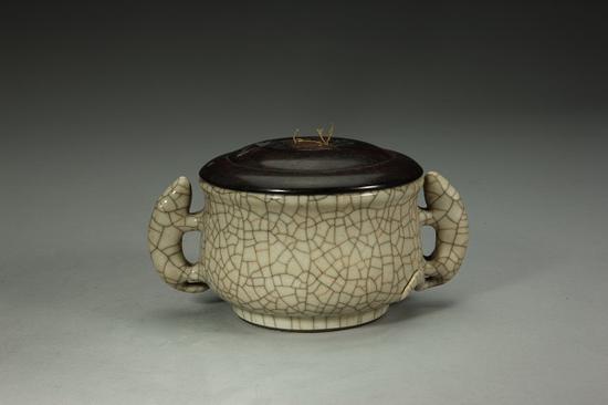 倉庫整理品】中国古美術/清時代呂鈞窯壺【大清乾龍年製】在銘：XG66