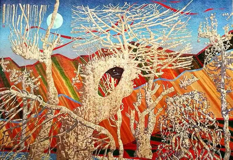 油絵 肉筆絵画 F8サイズ「SKY」 油絵肉筆絵画 F8サイズ「SKY」