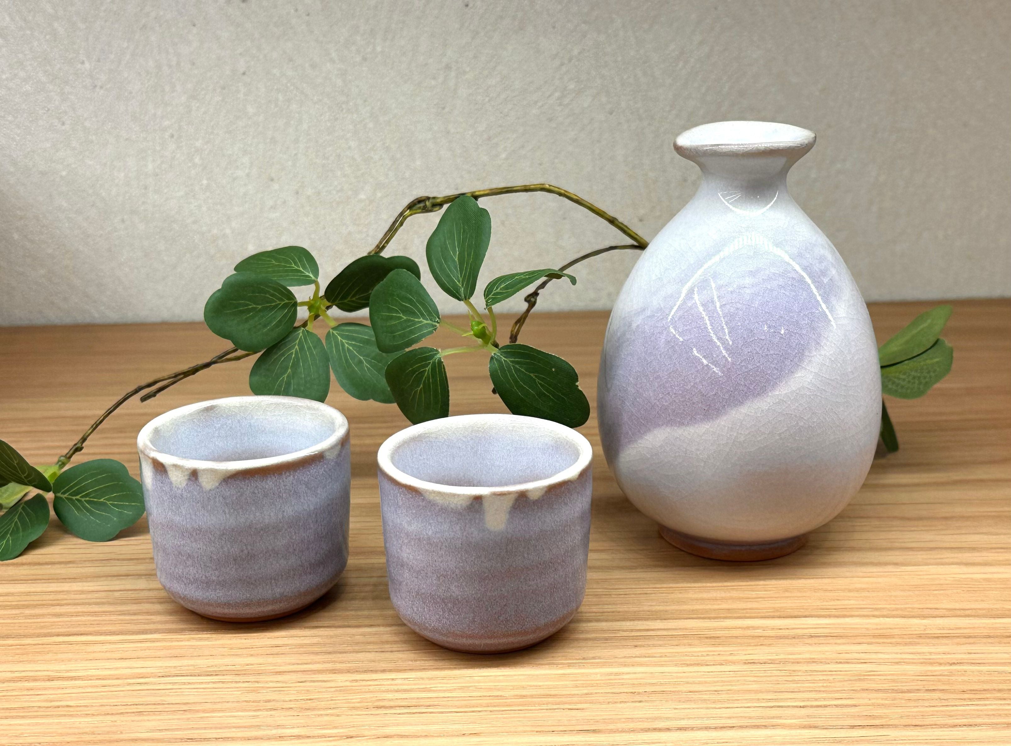 萩焼 椿秀窯 萩むらさき 酒器セット 300cc/70cc | ギフトショップ