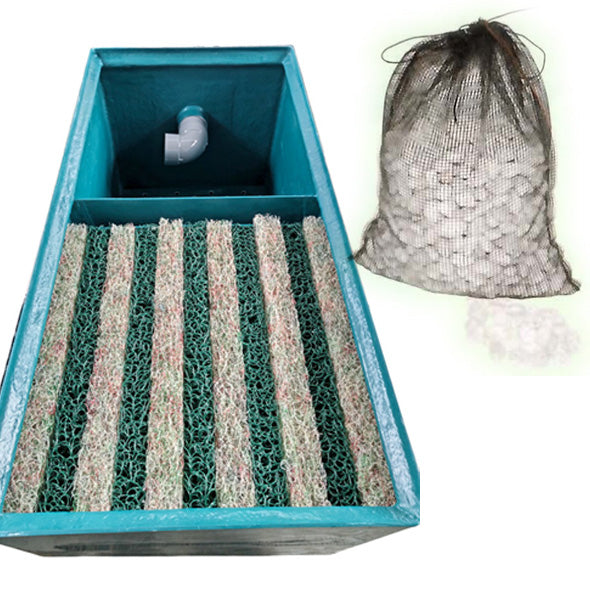 ライフ商事 FRP製生物濾過槽 1-2型 2槽式 濾過材1槽目ビニロック