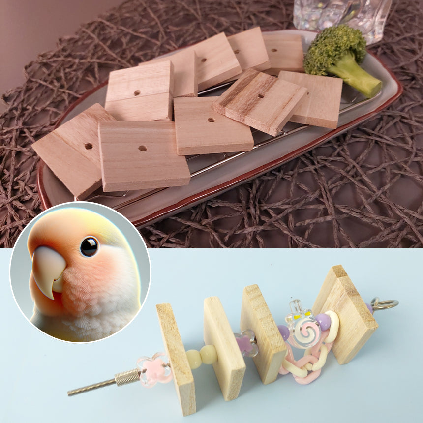 インコおもちゃ 鳥おもちゃ コルクとバルサセット バードトイ 鳥の