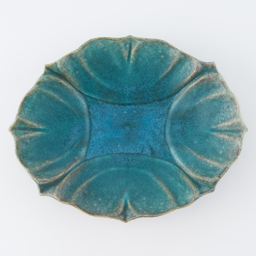 信楽焼 青緑とクリーム色の陶器マグカップ 藤原純 藤原純 – nokaze｜陶器、