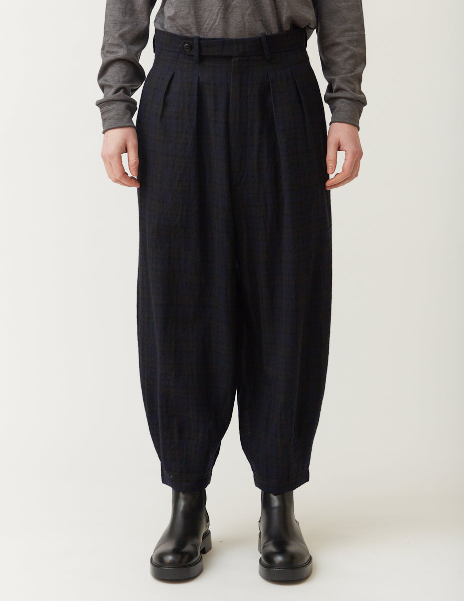 NEW HAREM PANTS -black watch- – – m's braque