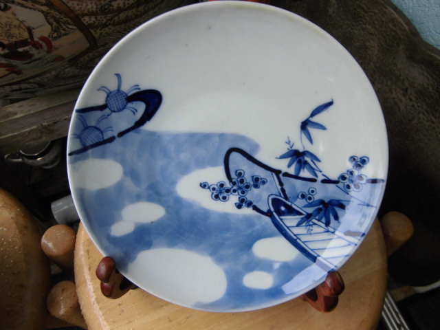 鍋島染付皿（5枚）大正～昭和初期 | アンティークかずさ