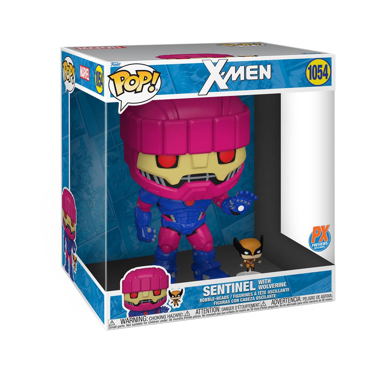 POP Figure (10 Inch): Marvel X-Men #1054 - Sentinel with Wolverine (PX