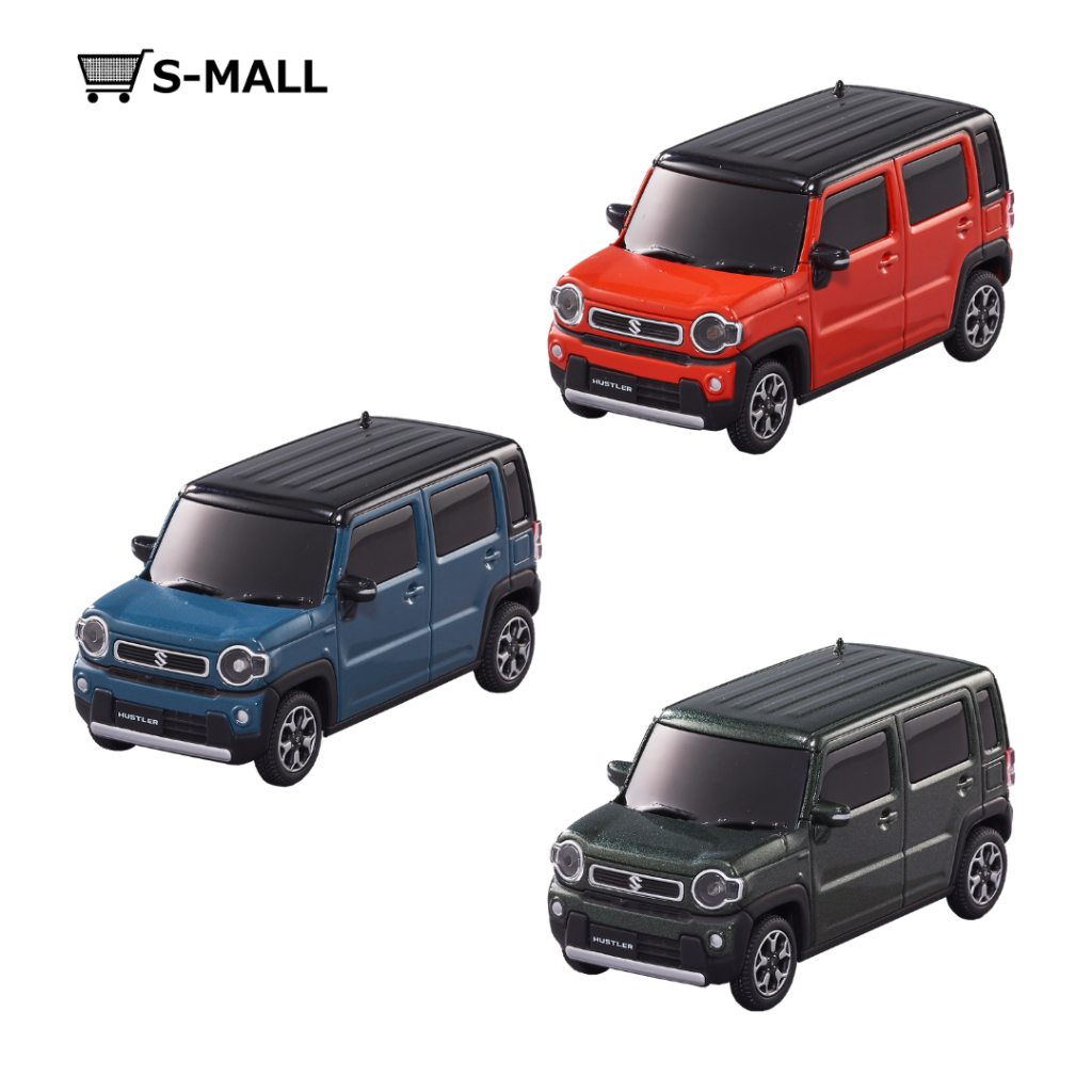 プルバックミニカー ハスラー【オレンジ/ブルー/カーキ