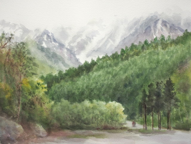 晩秋妙高山」 F6 絵画 油絵 油彩画 風景画 アート 晩秋妙高山」 F6