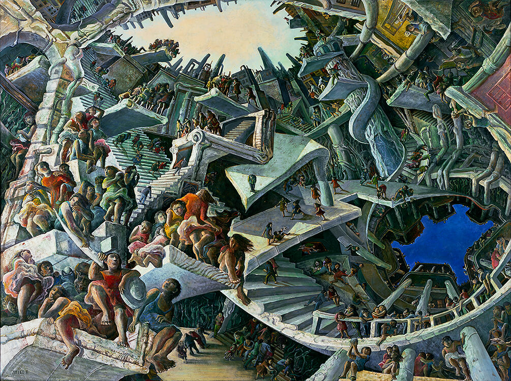 遠藤彰子 遠い日 油絵 新作保証 肉筆 遠藤彰子 遠い日 油絵 新作保証