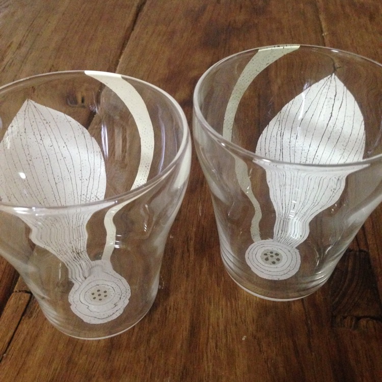 工芸ガラス ガラス作家 戸田晶子作 吹きガラス エナメル絵付 置物