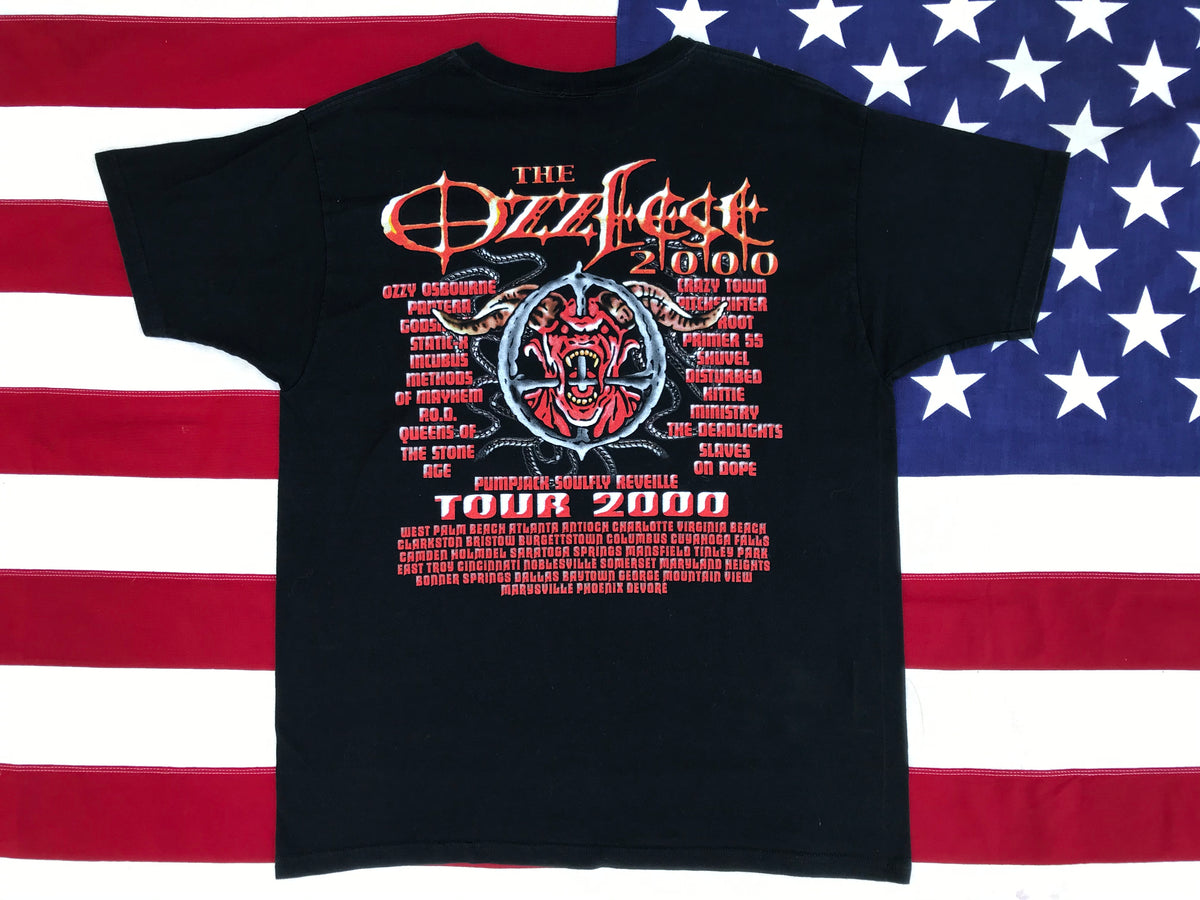OZZY Osborne THE OZZFEST 2000 TOUR Original Vintage Rock T-Shirt