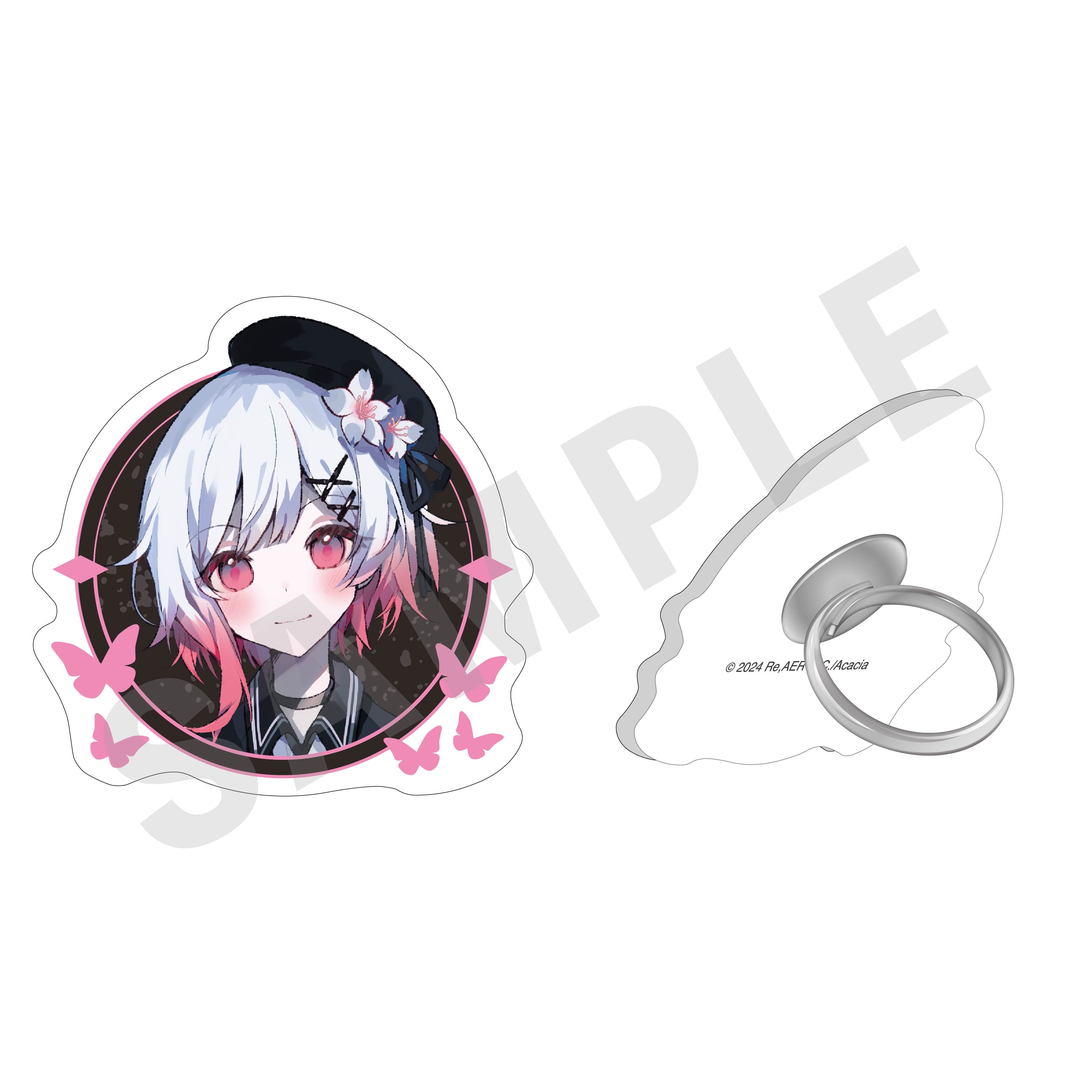 魔法少女ノ魔女裁判 桜羽エマ 缶バッジ キャスト直筆サイン入り 三木谷