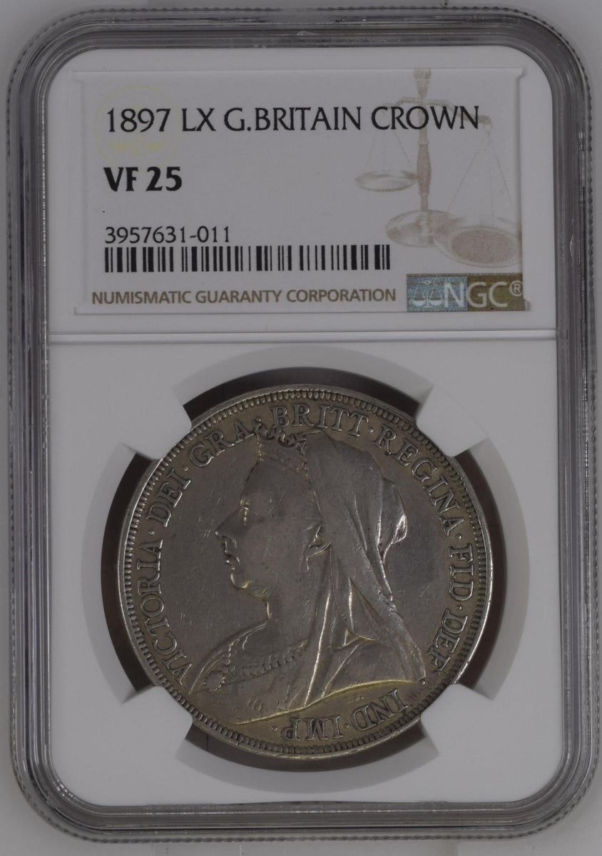 1897年 イギリス ヴィクトリアオールド クラウン銀貨 VF25 | 港区