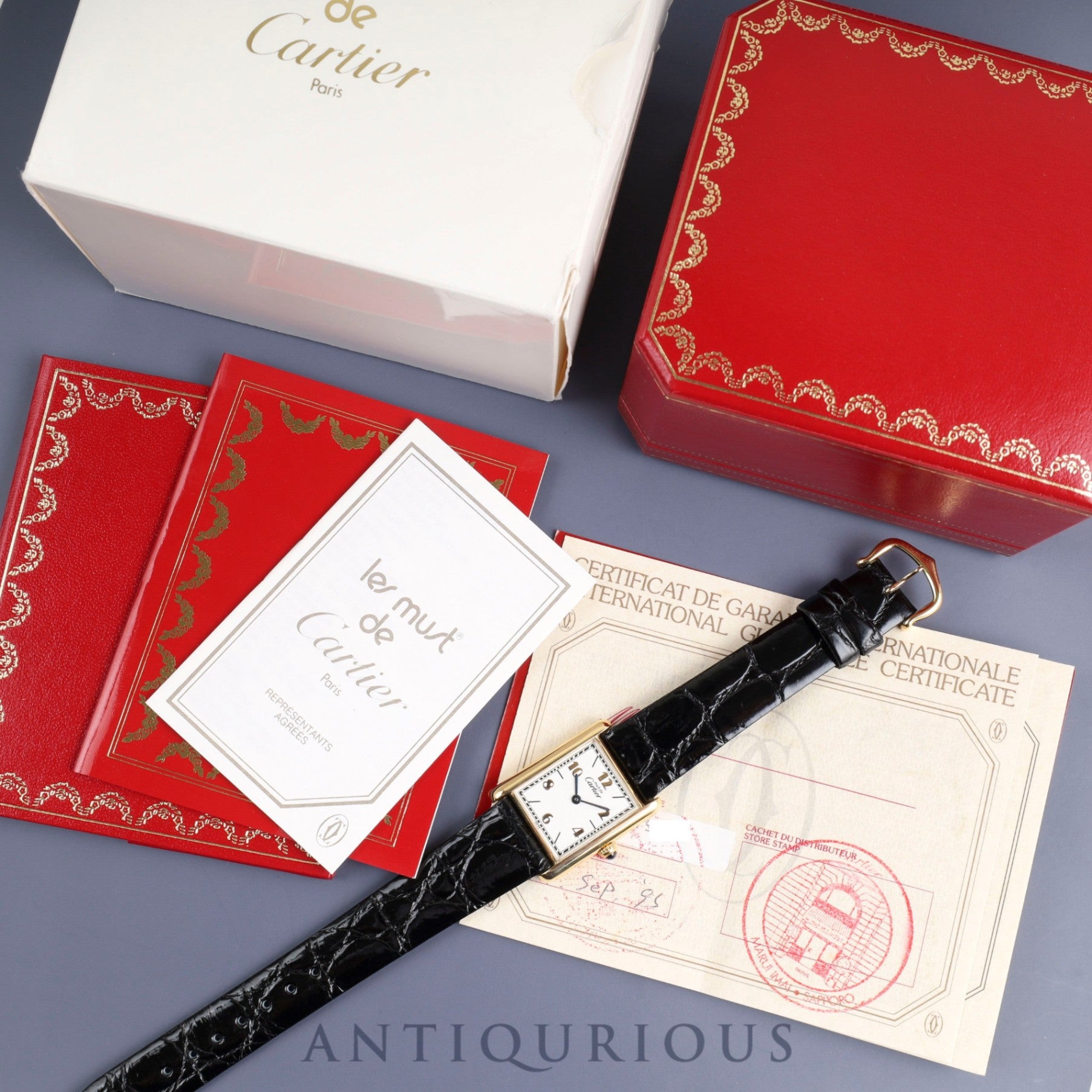 Cartier Must II Pen シルバー 赤いケース付き