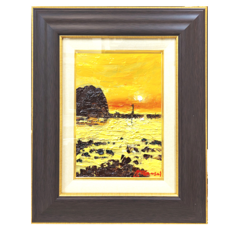 油絵F20号 蛍と舞う 油絵F20号蛍と舞う