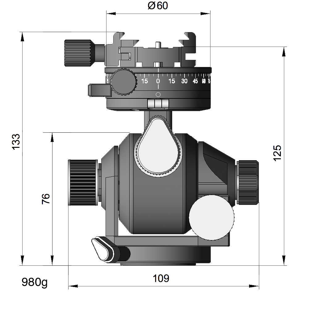 d4 gp (geared with geared panning) tripod head – ARCA-SWISS USA