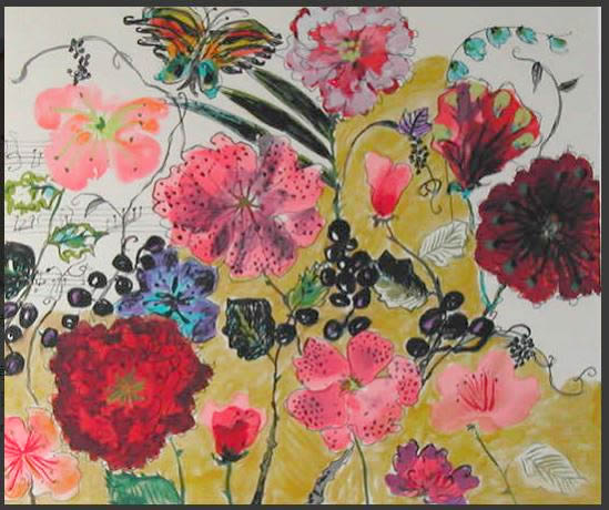 フジコ・ヘミング 絵画 スウェーデンの歌 フジ子ヘミング「スエーデン