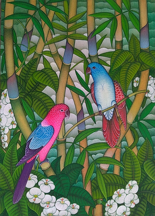 バリ島 バリアート 絵画 細密画 MADRA バリ島 バリアート 絵画 細密画