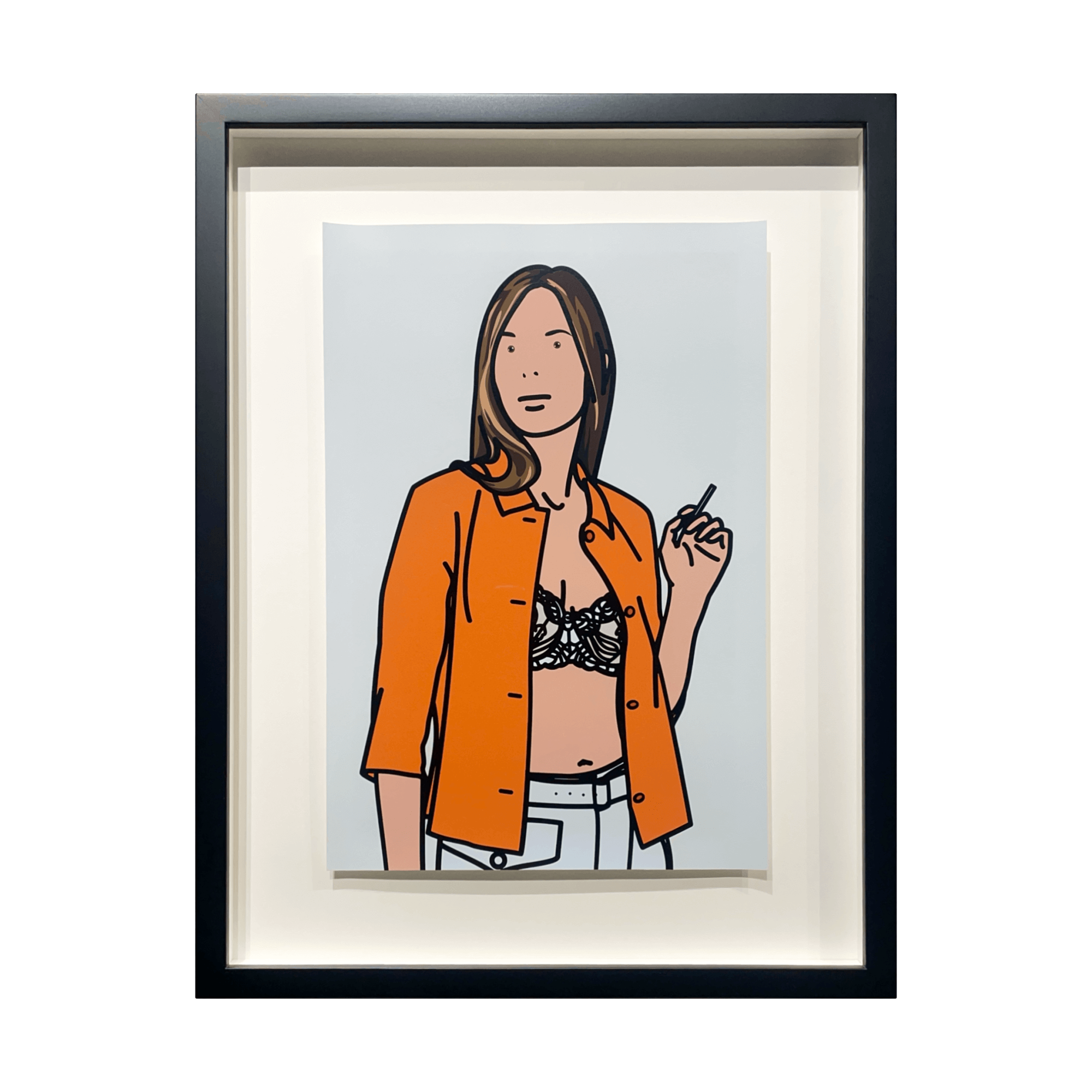 ジュリアン・オピー Julian Opie「Woman taking off man's shirt