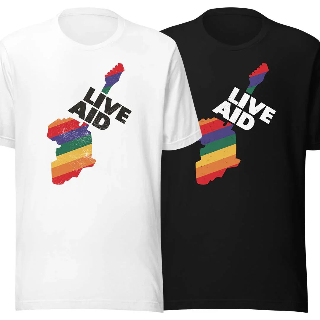 Live Aid Concert Unisex Retro T-shirt – Bygone Brand