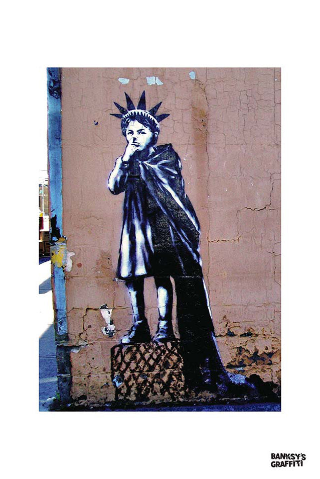 Banksy バンクシー LIBERTY GIRL BANDELISED Banksy バンクシー