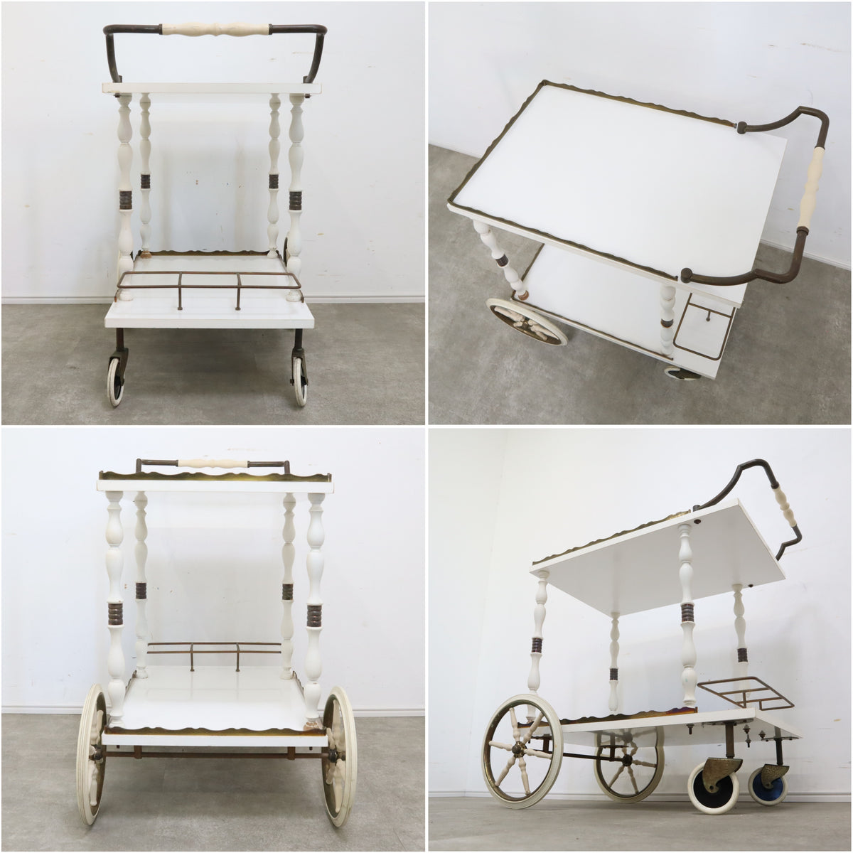 象嵌ワゴン キッチンワゴン イタリア製 希少】 イタリア製 象嵌 ワゴン