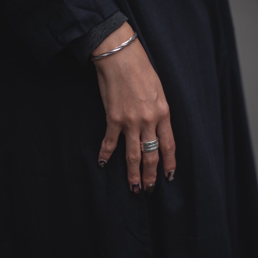 市松 silver 3連リング(W) | Belluria