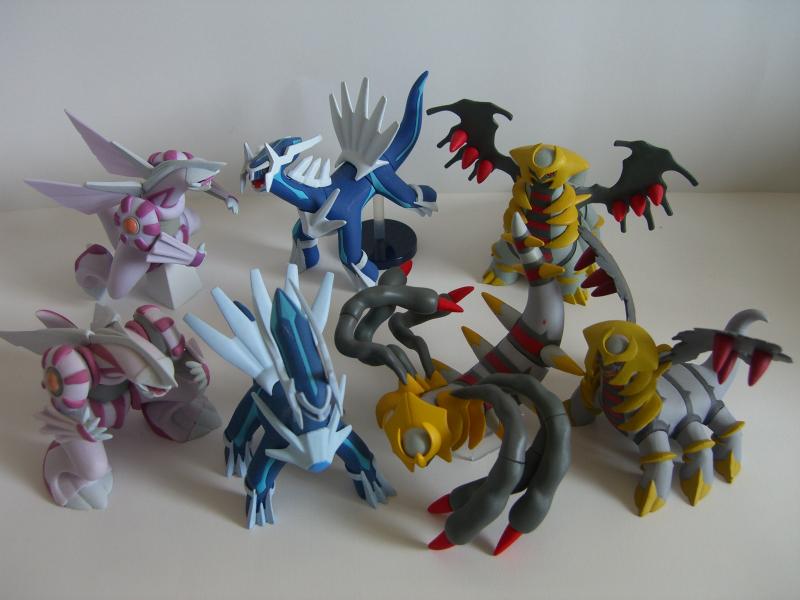 ディアルガ パルキア 立体ポケモン図鑑 フィギュア ぽけもん☆かふぇ