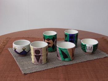 陶芸 幾何学文様角皿 武田武人作品 武田武人さんの作品 その2 | たち