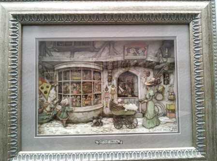 美品】 シャドーボックス Anton Pieck 印刷屋さん 完成品 立体作品