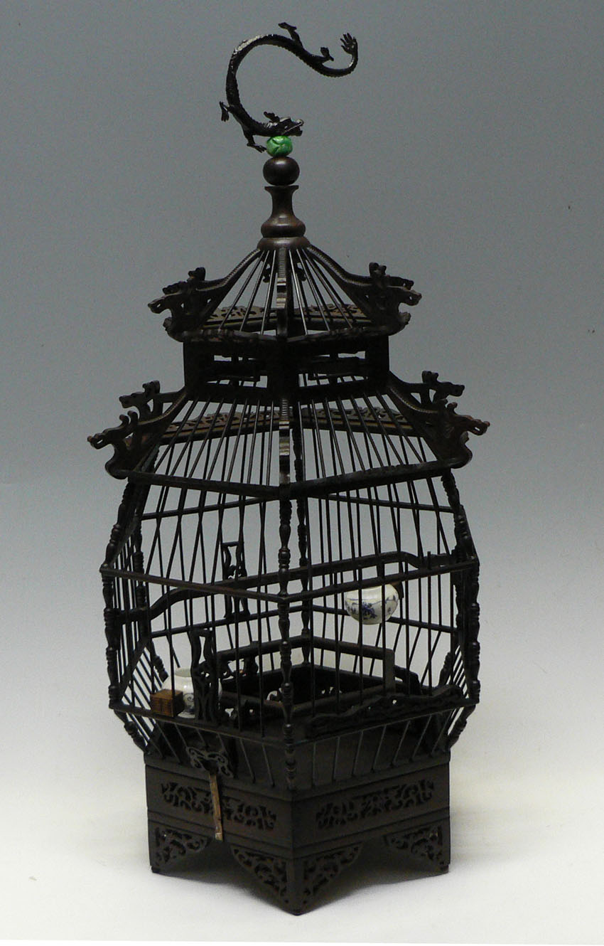 シノワズリ赤色大籠アンティーク古美術骨董カゴ籠かご 食籠