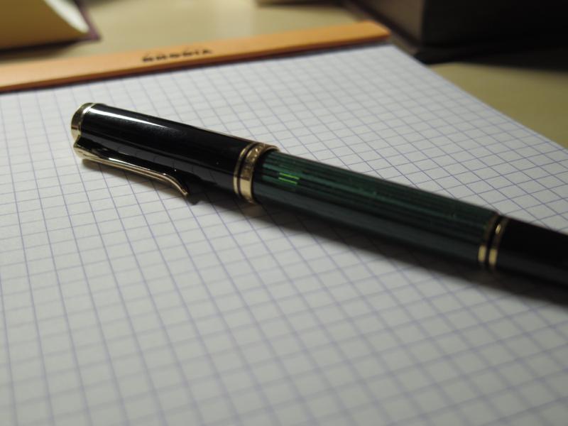 極美品】ペリカン 万年筆 M400 スーベレーン 緑縞 グリーン ニブEF