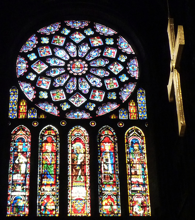 ☆貴重☆ ワシントン大聖堂 ステンドグラス バラ窓 ローズウィンドウ