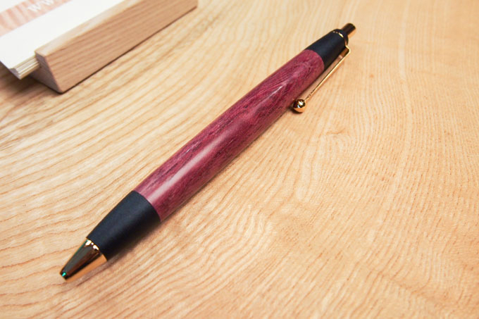 嫁日記：パープルハートのペン | 野原工芸｜作り手の裏話