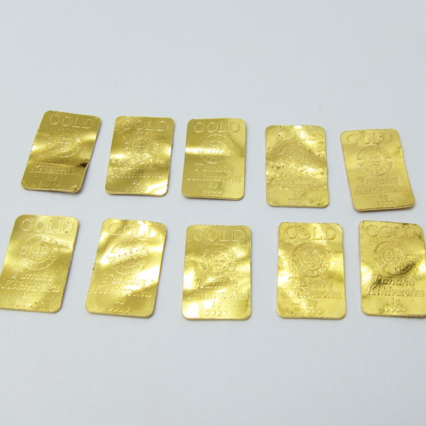 純金 K24 999.9 田中貴金属 10.1g インゴット FINEGOLD 地金 プレート