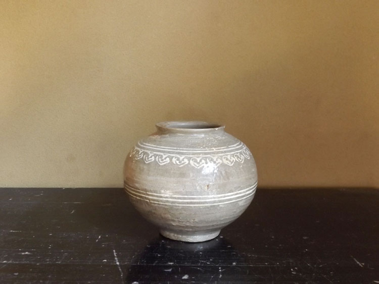 ⭐朝鮮陶磁 白土象嵌 高麗青磁 瓶 壺 アンティーク 骨董品 コレクション