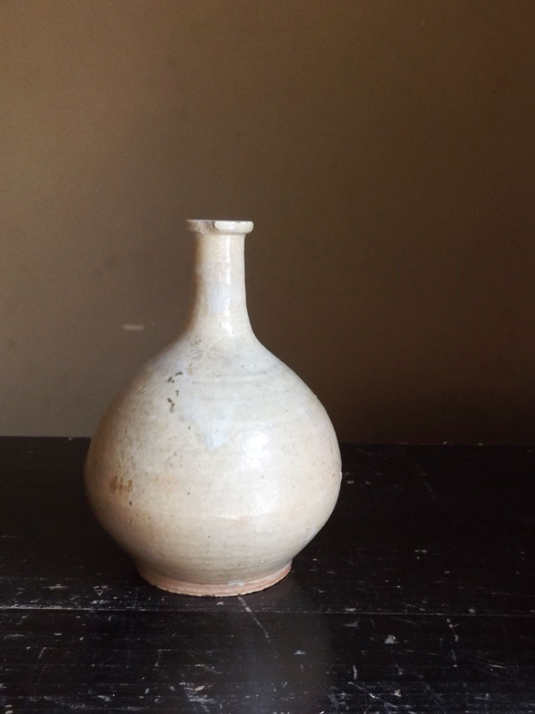 蓋物□白釉粉引八角合子 宋胡録調 蓋鉢 菓子器 鳳凰 唐草 骨董品