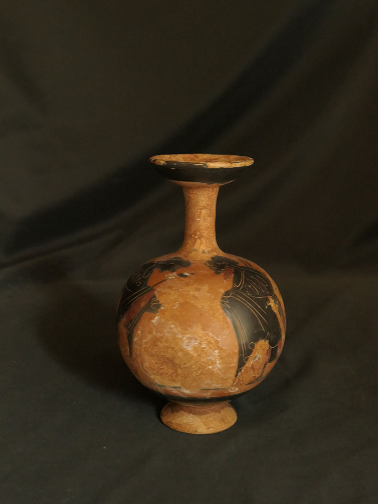 紀元前6～7世紀頃の様式 古代ギリシャ 黒絵式文様入神話文 四耳壺