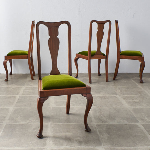 英国製アンティークチェアー4脚セット（直接引き取り限定）