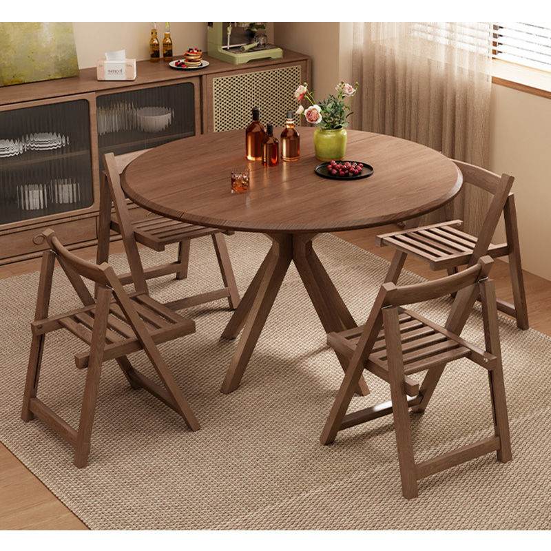 販売 ダイニングテーブル ダークブラウン 木製 伸縮 ダークブラウン