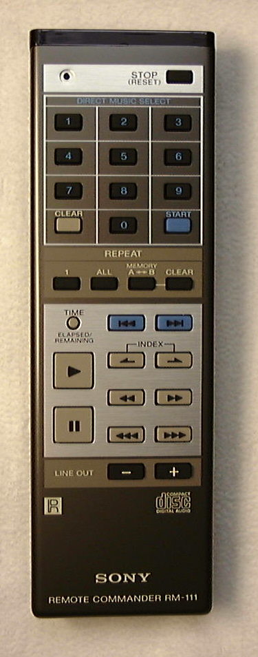 SONY(ソニー)CD用リモコン(remote) 適応機種：CDP-777ESJ SONY(ソニー
