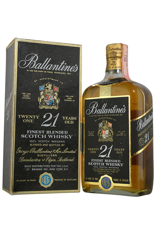 Ballantines Scotch 21 year 1970's bottling in box (750 ml